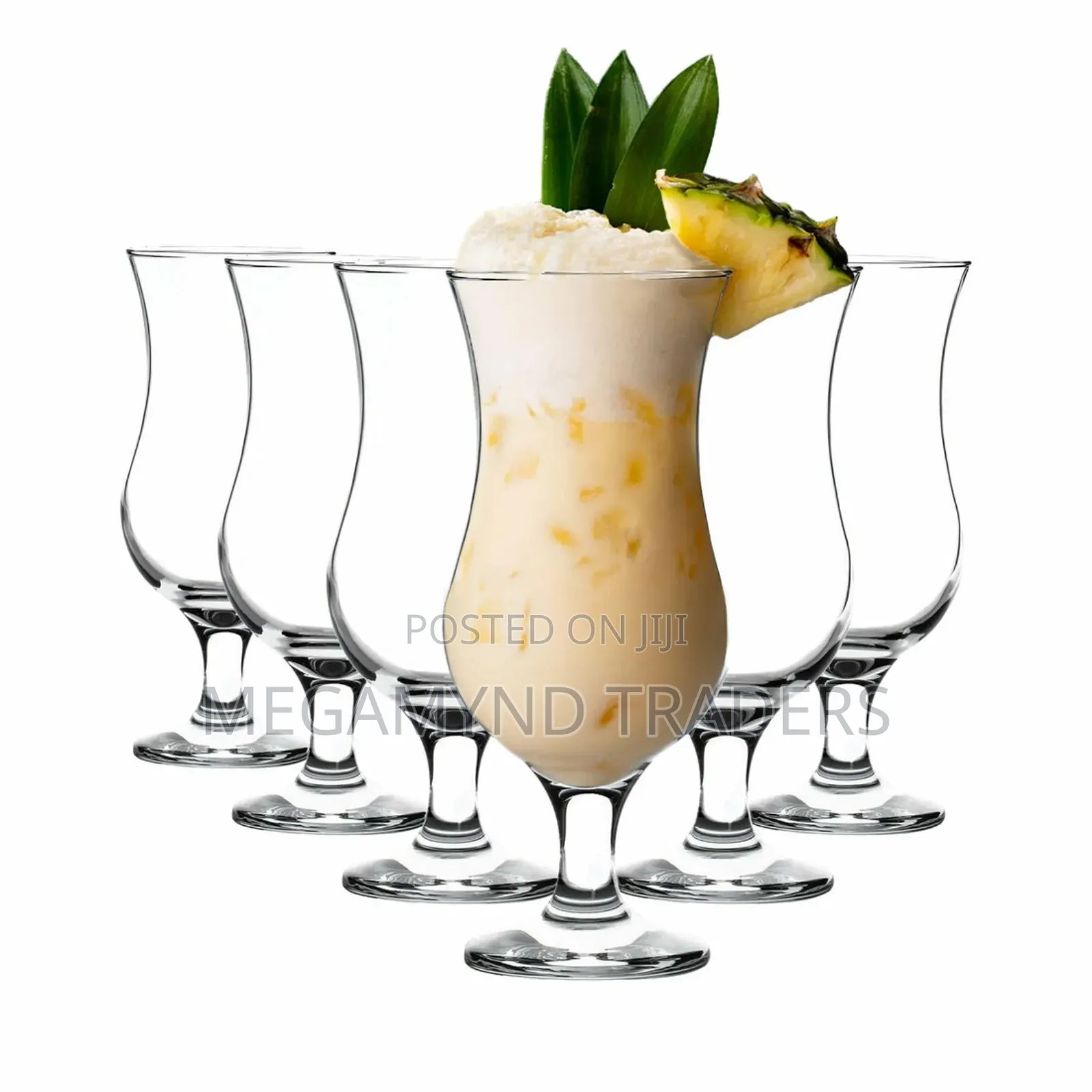 6pc Hurricane Cocktails Glasses