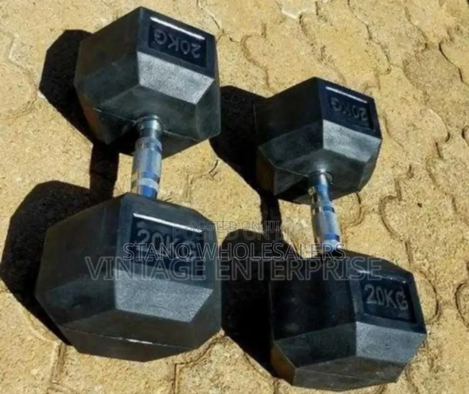 Durable Original Two 20kgs Hex Dumbbell Set