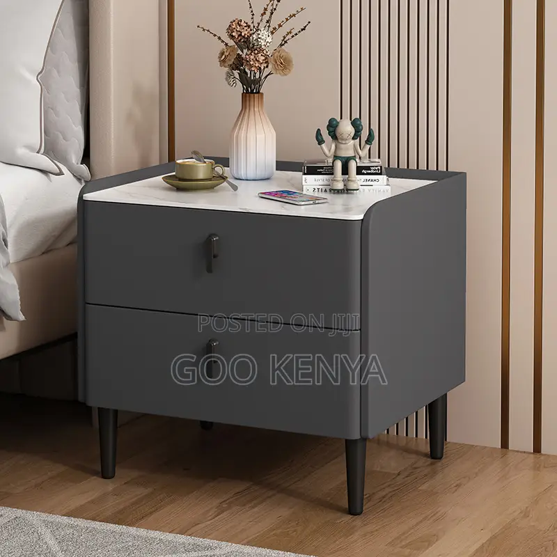Home Cabinet; Contemporary 2-drawer Bedside Table For Bedroom