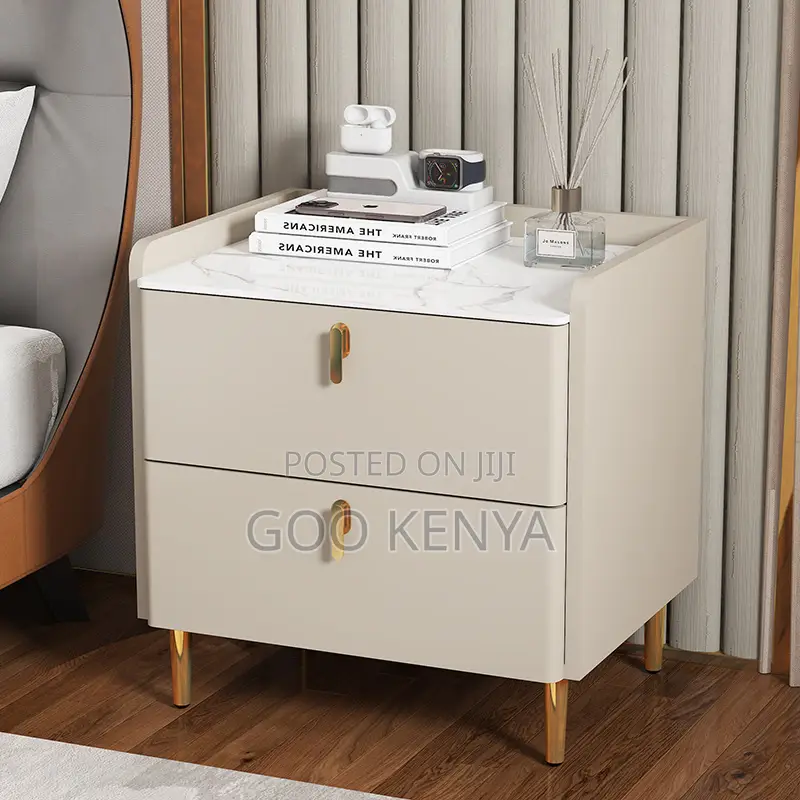 Home Cabinet; Contemporary 2-drawer Bedside Table For Bedroom