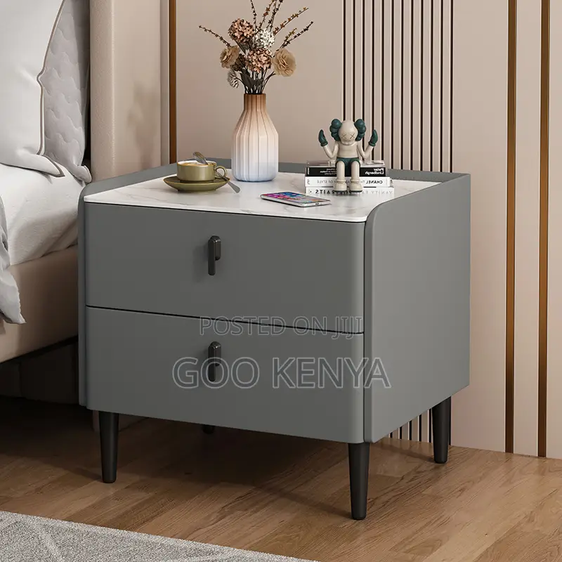 Home Cabinet; Contemporary 2-drawer Bedside Table For Bedroom