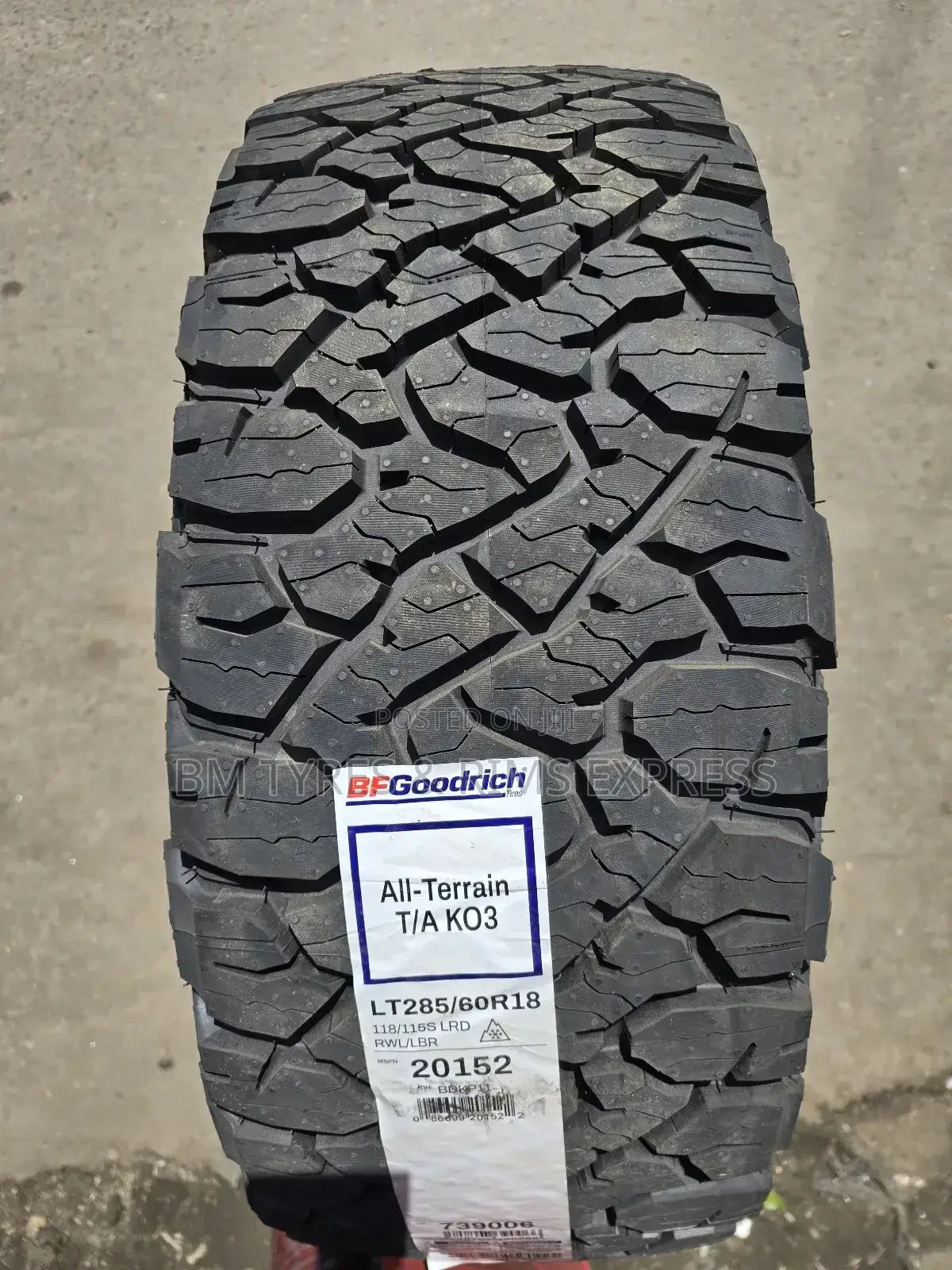 285 /60r18 Bf Goodrich Tyres (Ko3) New Technology.