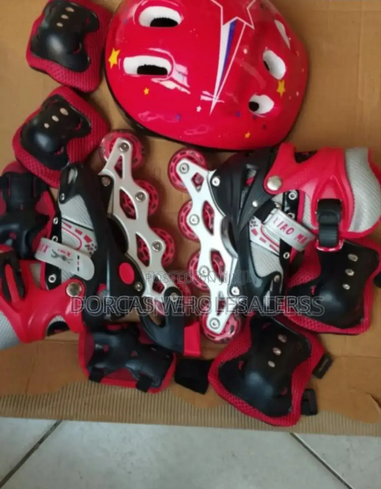 Colour Red -Full Set Skating Shoes