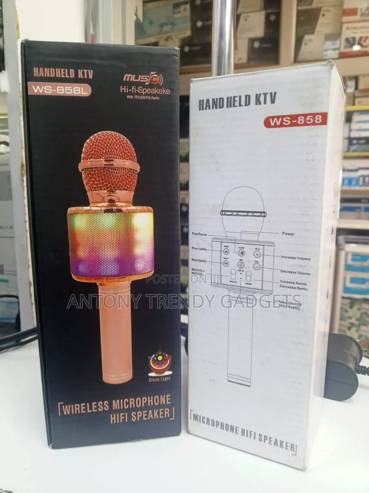 Ws-858 / Ws-858l Wireless Bluetooth Karaoke Microphones.