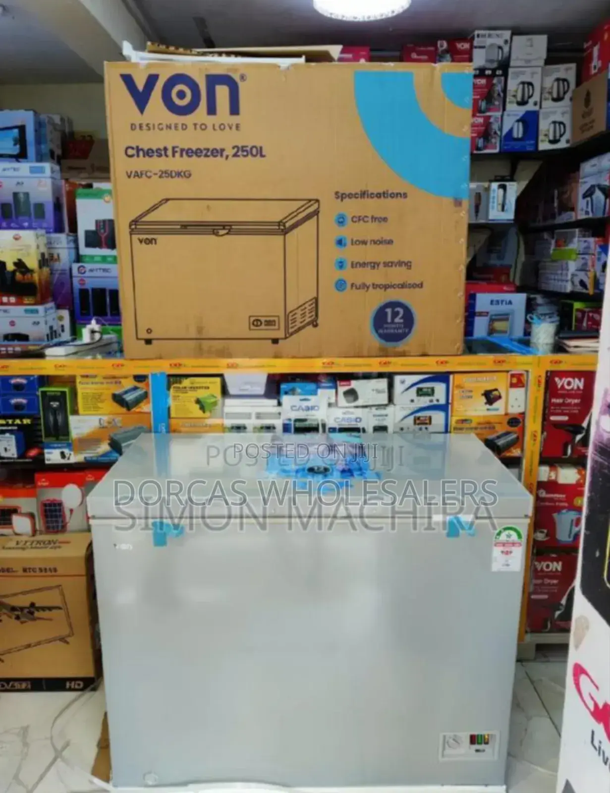 Full Commercial Bigger Von 250l Freezer. Deep Freezer