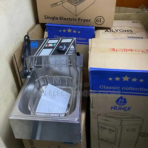 Single-6 Litres Commercial Single Stainless Steel Deep Fryer