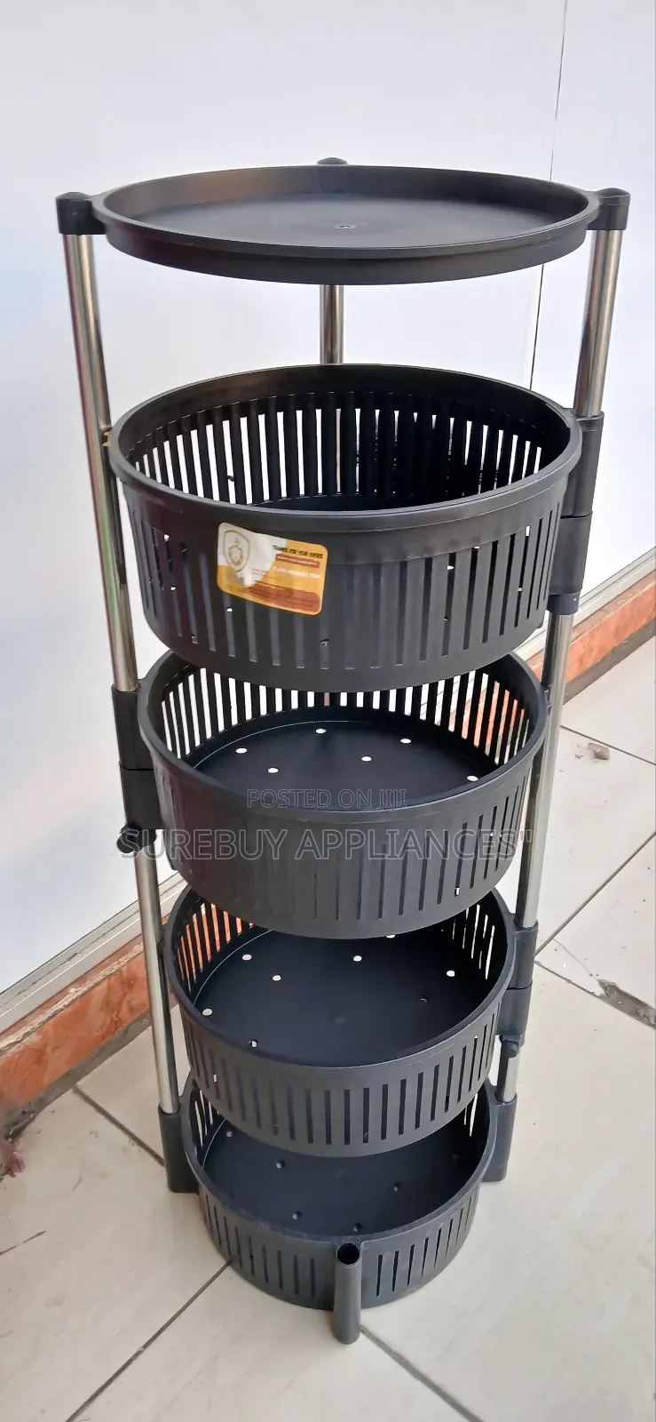 Durable Plastic Kitchen Fruit Organizer Stand