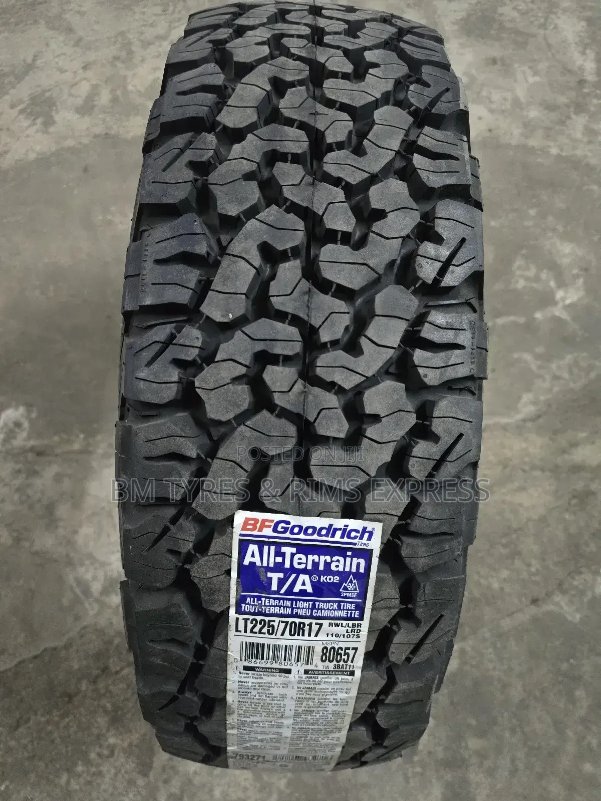 225 /70 R17 Bf Goodrich Tyres (All Terrein)