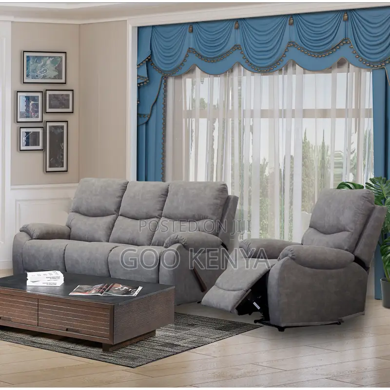Home Sofa; Heavy-duty 5-seater Recliner Sofa With Padded Armrests