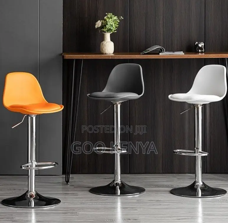 Home Bar Stool; Premium Adjustable Stool With Gas Lift Mechanism