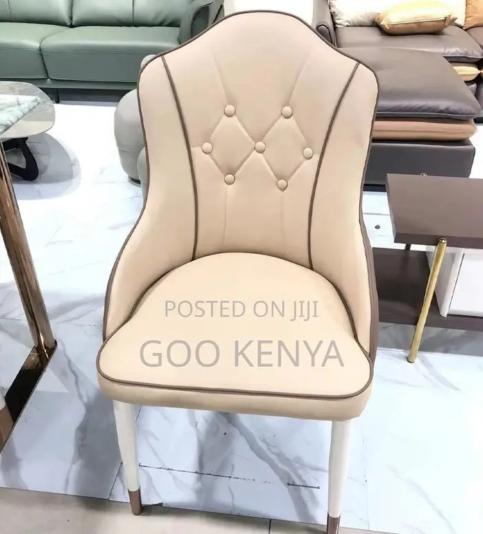 Home Chair; Elegant Leather Dining Chair For Restaurant Seating