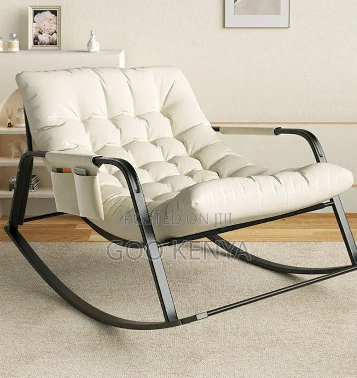 Home Chair; 2-seater Rocking Chair With Padded Seats For Home Interior