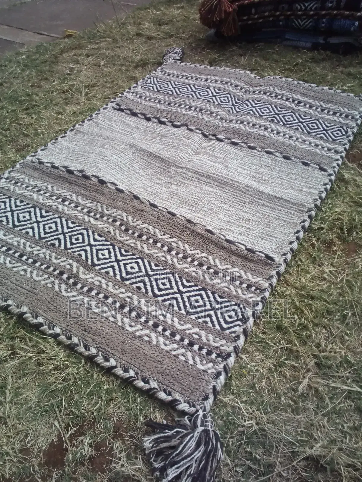 Ivory Pure Cotton Rugs 120 by 180cms
