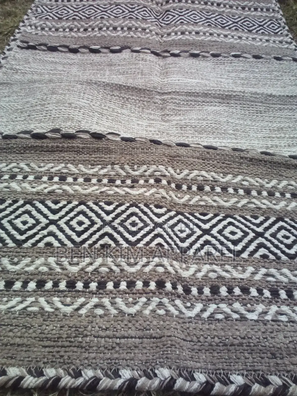 Ivory Pure Cotton Rugs 120 by 180cms