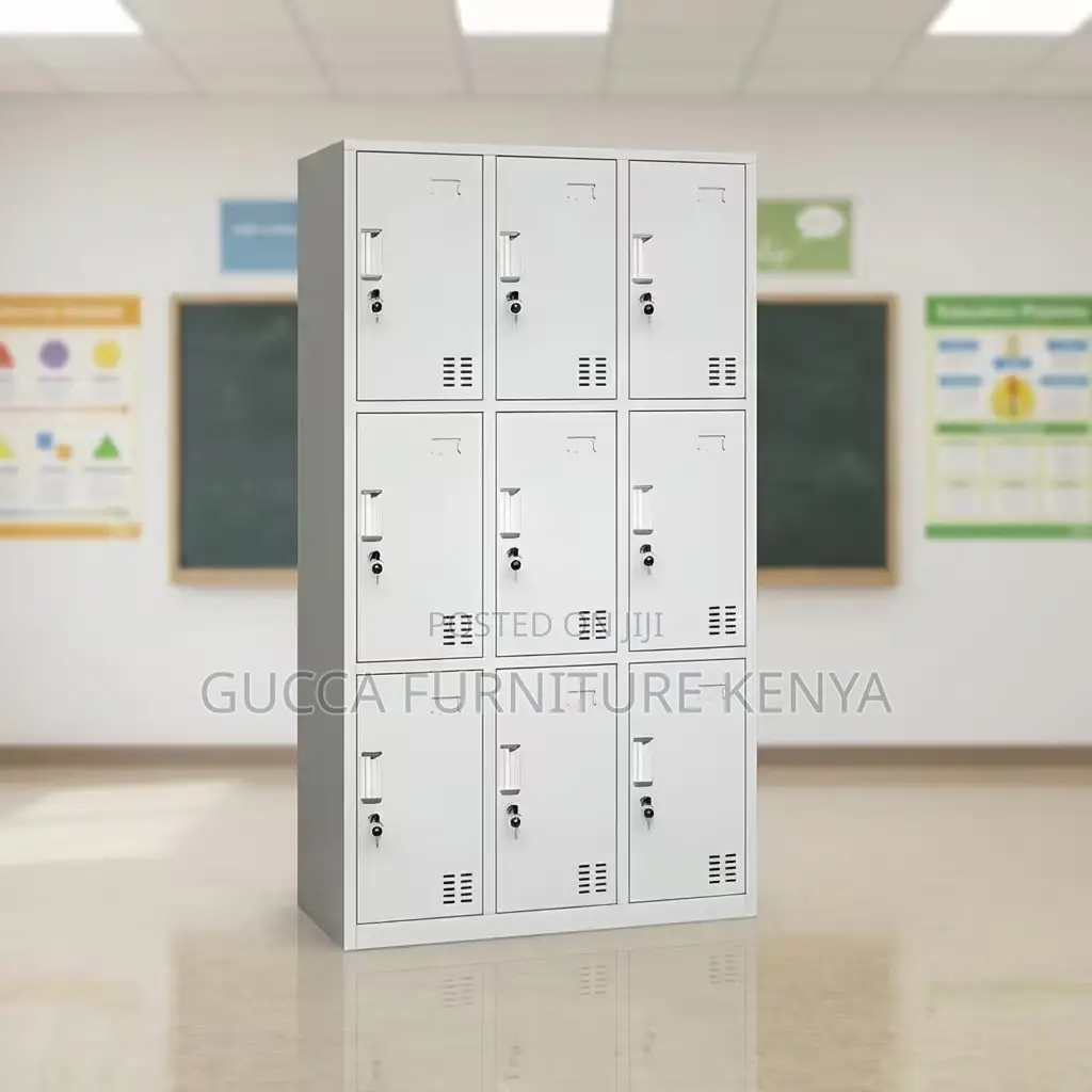 9-door Metallic Storage Office Locker Cabinet