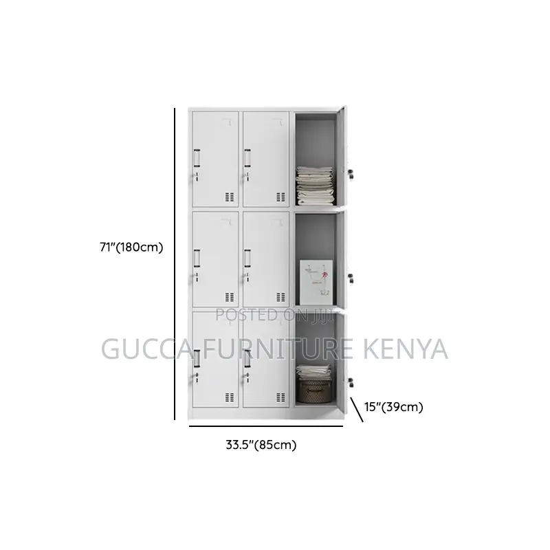 9-door Metallic Storage Office Locker Cabinet
