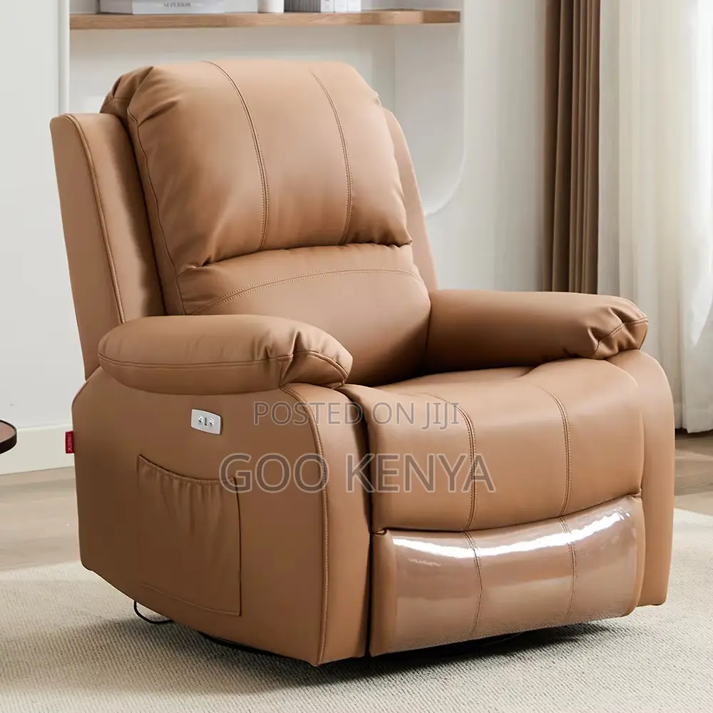 Home Sofa; Adjustable Leather Power Recliner Sofa For Relaxation