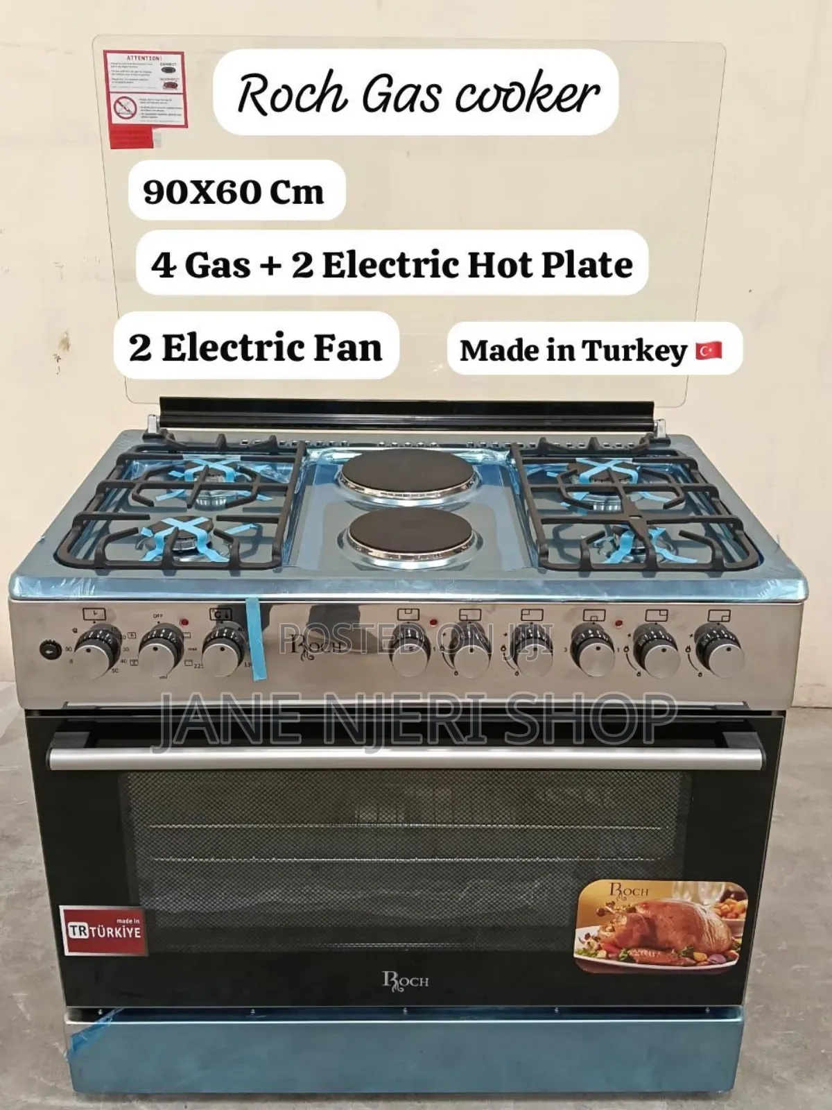 60*90 Roch 4+2 Standing Coooker With Electric Oven