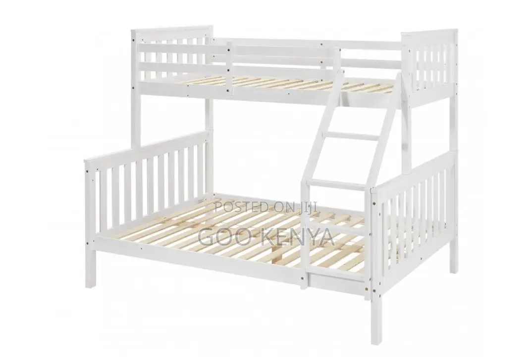 Home Bed; Modern Design Kids Bunk Bed With Wooden Frame