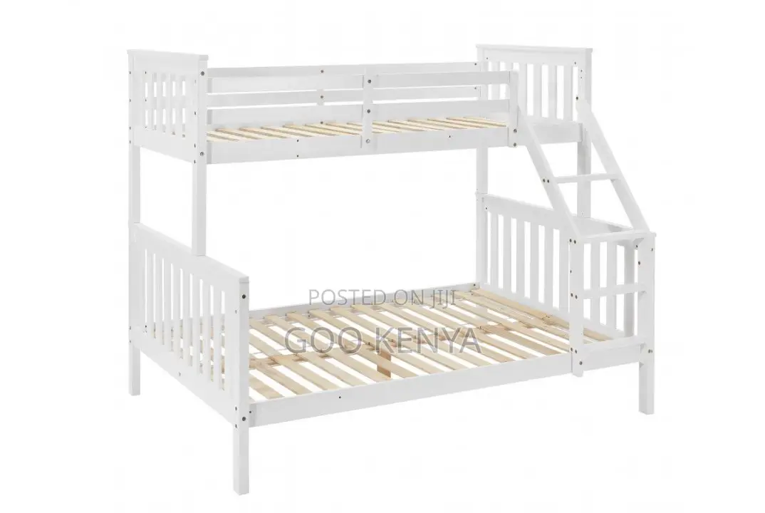 Home Bed; Modern Design Kids Bunk Bed With Wooden Frame