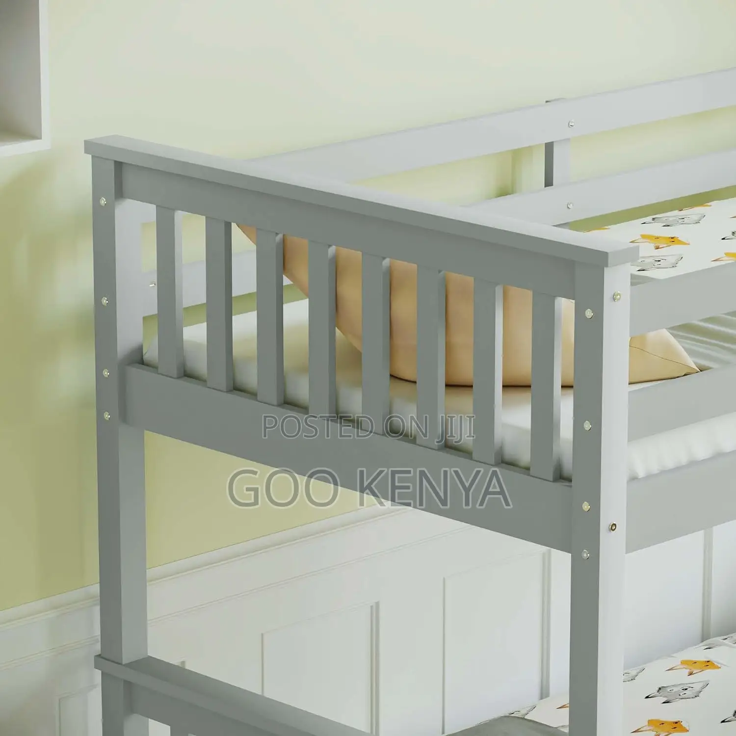 Home Bed; Modern Design Kids Bunk Bed With Wooden Frame
