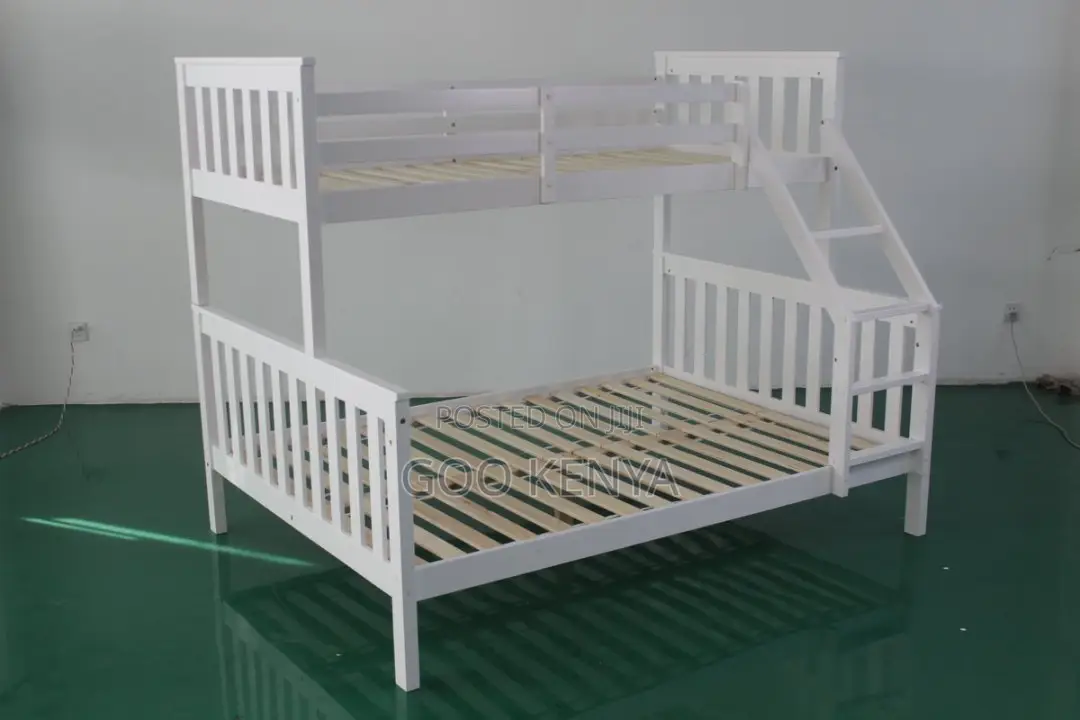 Home Bed; Modern Design Kids Bunk Bed With Wooden Frame
