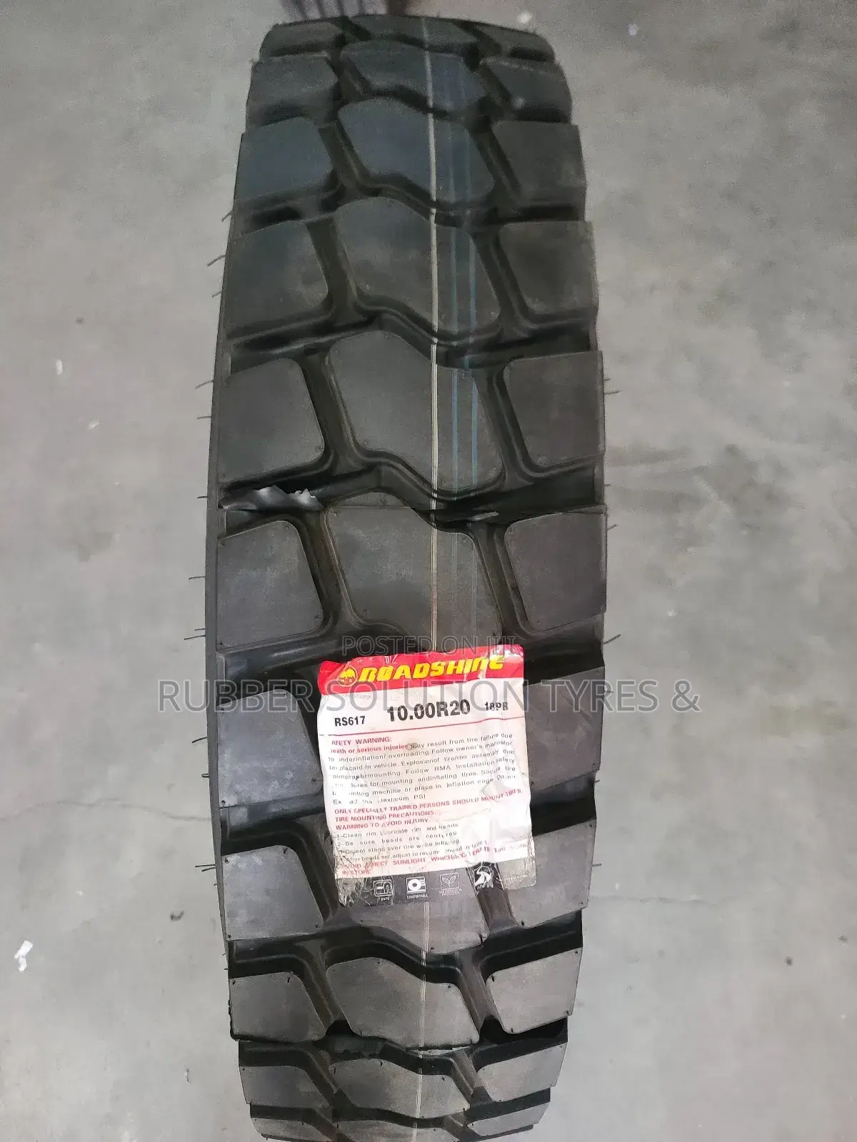 10.00 R20 Roadshine SR617 18Ply Diff Mud-Truck