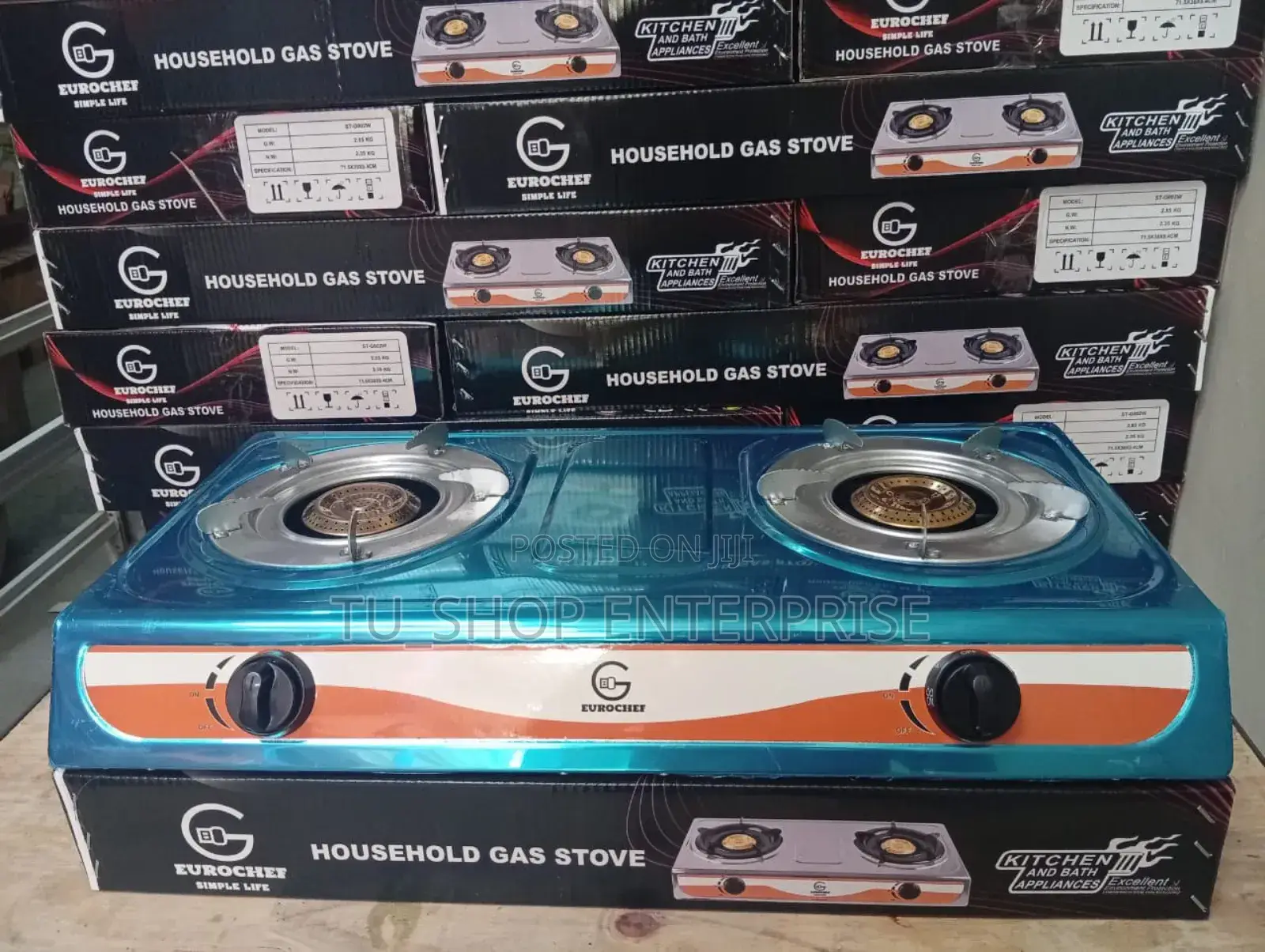 Eurochef 2-Burner Stainless Steel Tabletop Cooker.