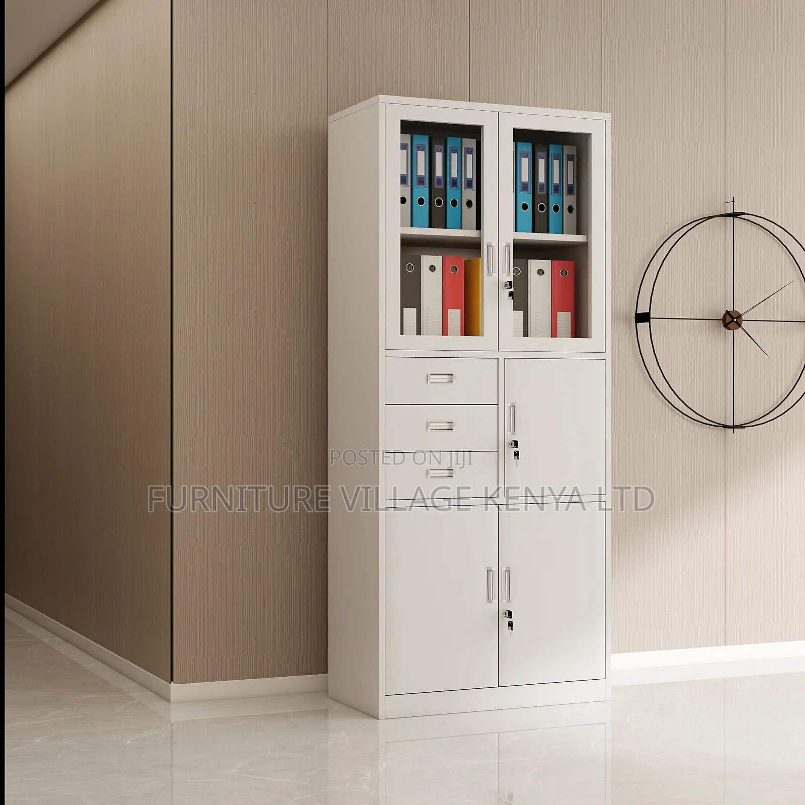2-door Metallic Office Cabinet With Safe