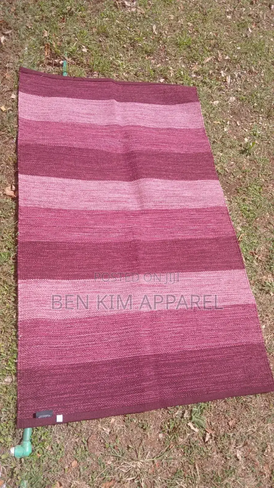 Wine Red Pure Cotton Rug 90cms by 160cms