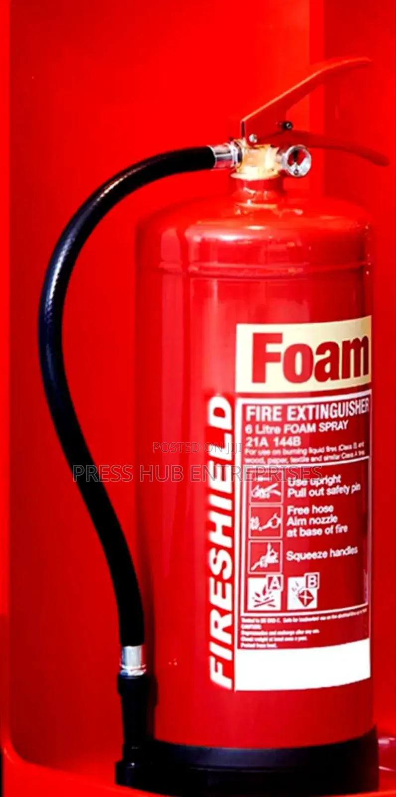 Fireshield 6 Litre Foam Spray Fire Extinguisher***