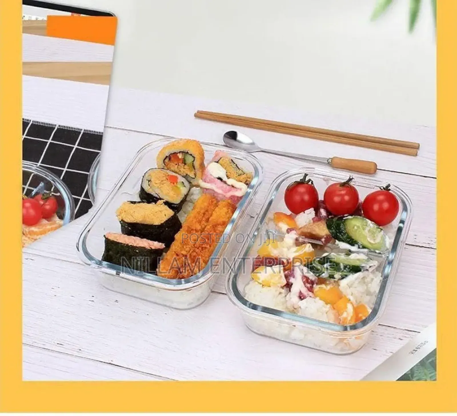 *1520ml Large Borosilicate Glass Container Food Storage With Lids