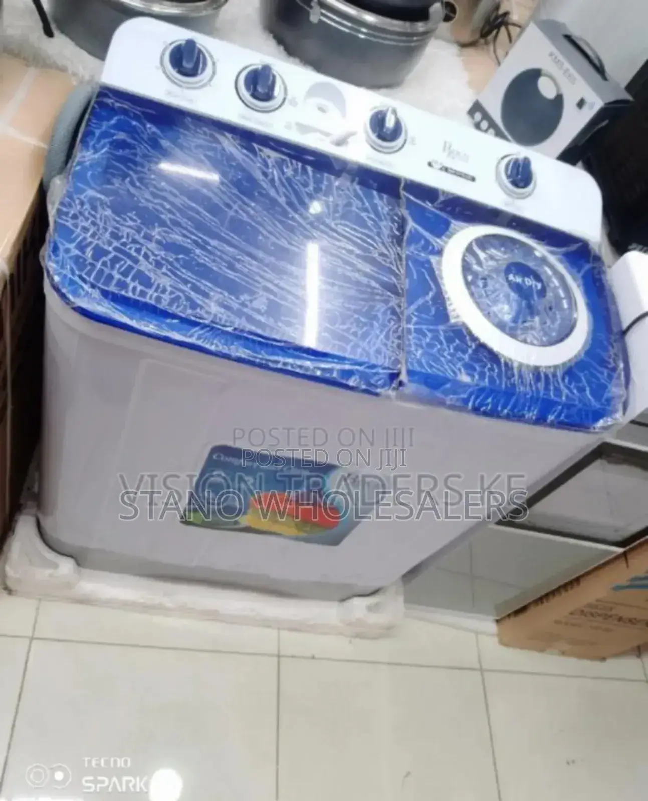 Colour White. Wash and Spin 10kgs Washing Machine.