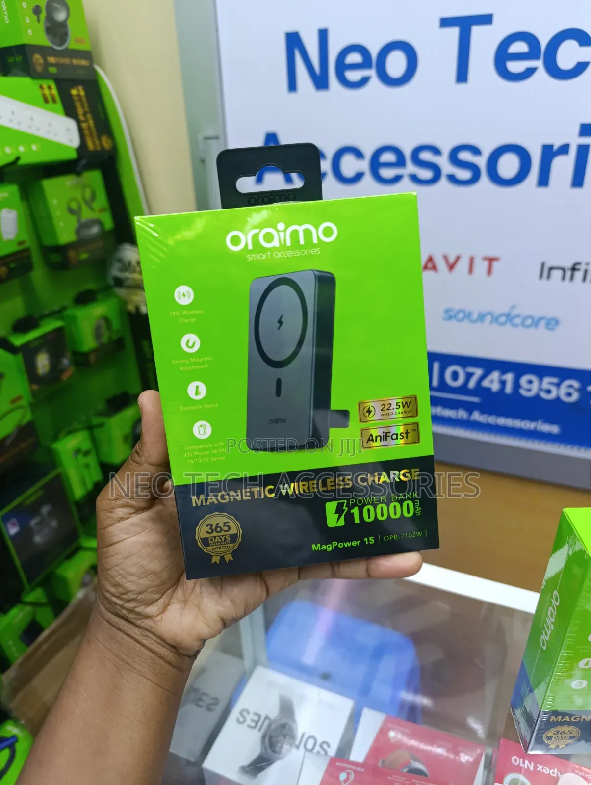 Oraimo Magpower15( 10000mah Magnetic Wireless Powerbank
