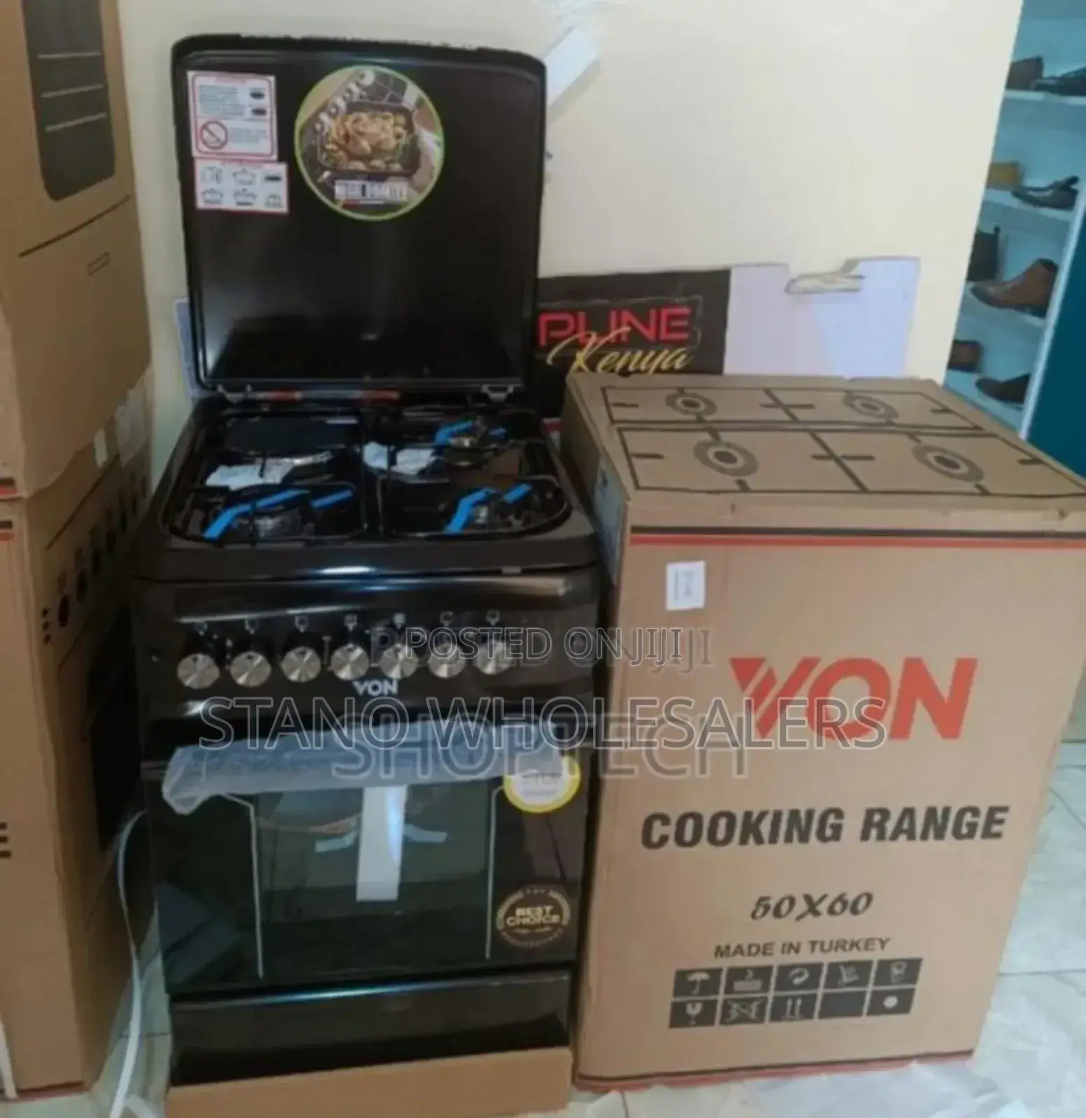 Colour Brown Von 50by60 3+1 Cooker. Electric Cooker. New
