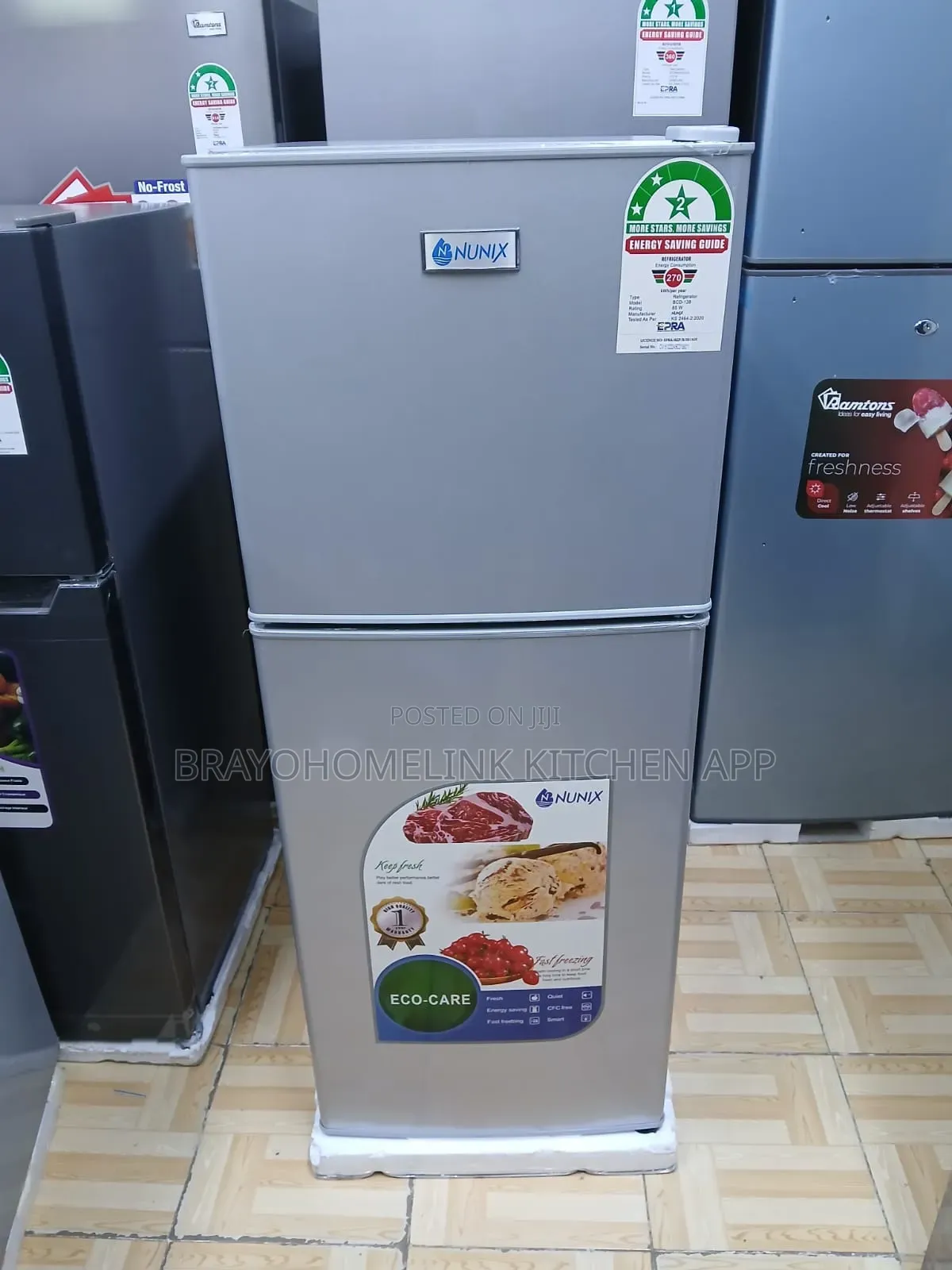 Nunix 138litres Doubledoor Fridge