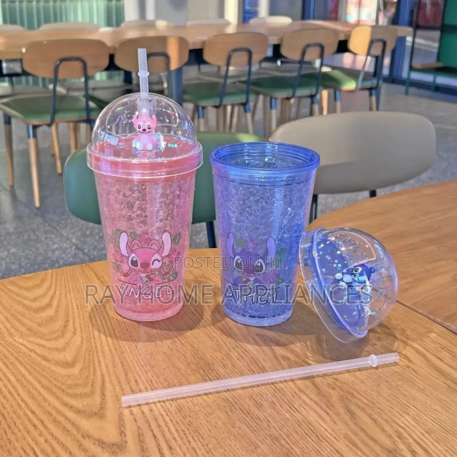 Stitch Straw Frosted Cups Capacity 450ml Light and Portable