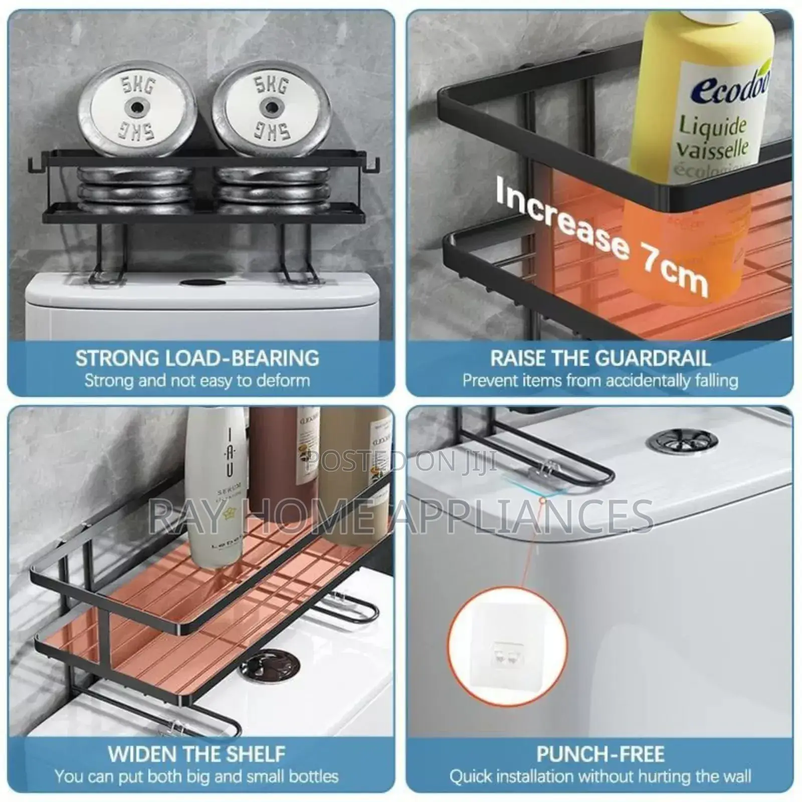 Single Layer Over the Toilet Rack/Shelf Bathroom