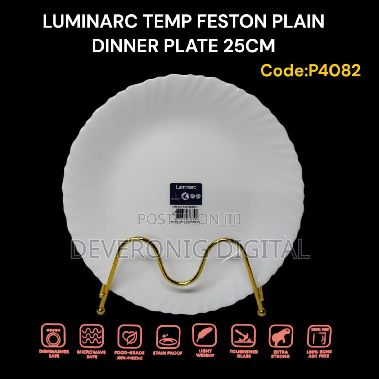 Luminarc Feston Dinner Plate 25 Cm