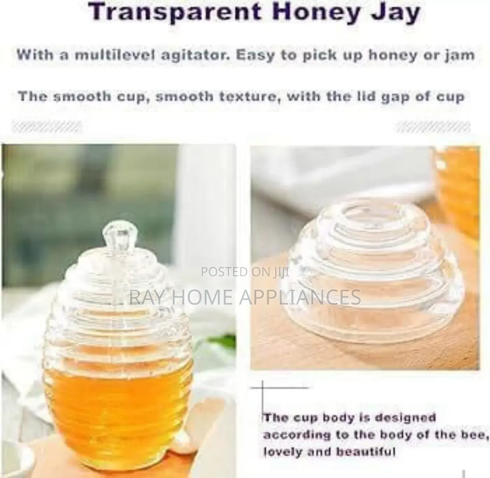 Acrylic Honey Dispenser Comes With a Dipper Transparent