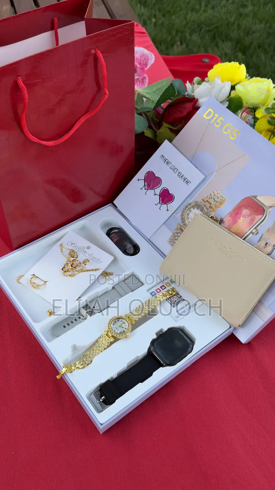 Valentines Ladies Gift Set💞👩‍❤‍💋‍👩 🎁Smartwatch X Purse