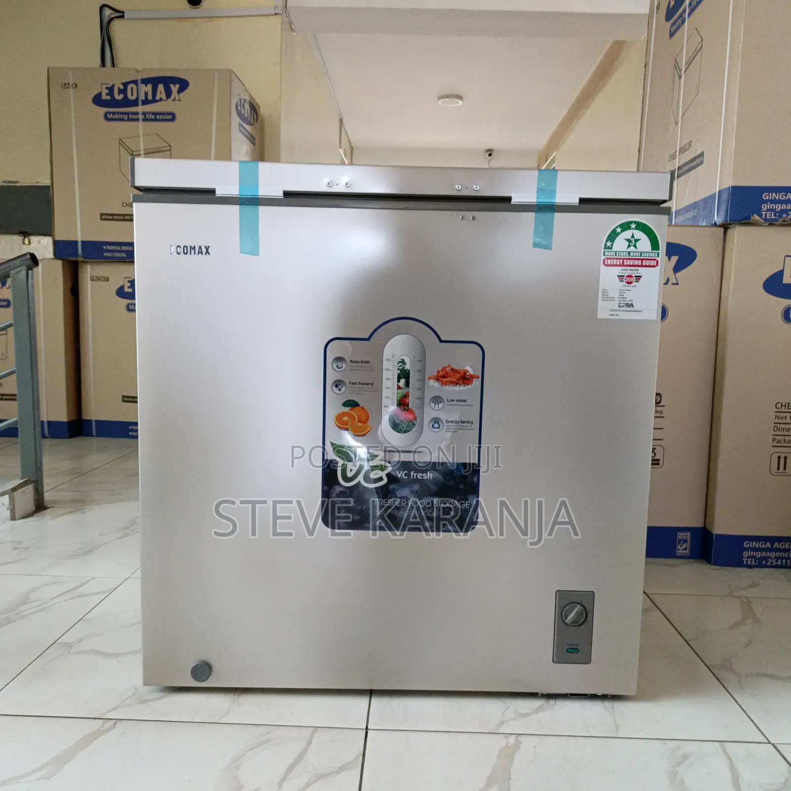 Ecomax Chest Freezer With a Free Guard 219l Capacity