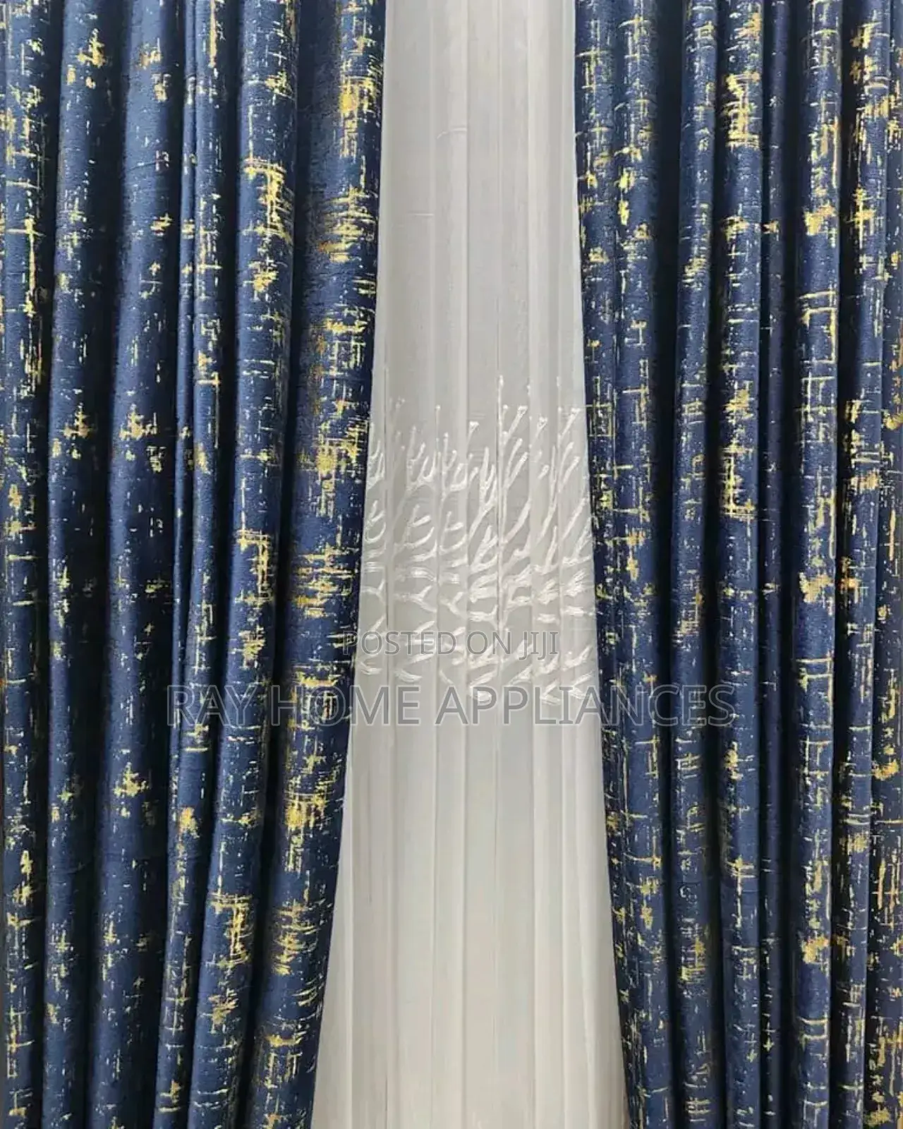 3pcs Marble Velvet Curtains 2pcs Curtains 1.5m Sheer 3m Height 2.5m