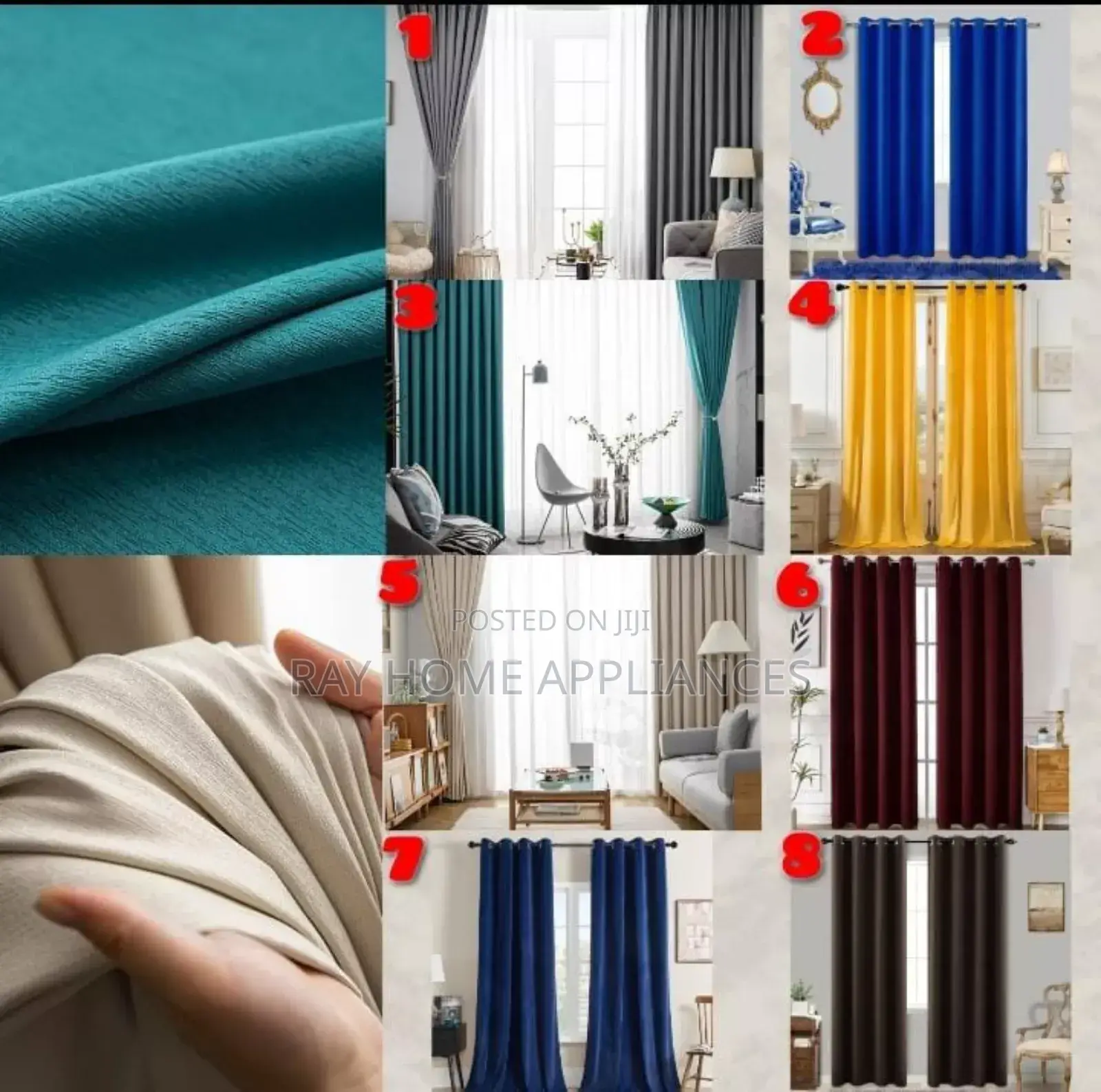 3pcs Plain Curtains 2 PCS-Curtains 1.5m 1pc Sheer-3 M
Height-2.5m