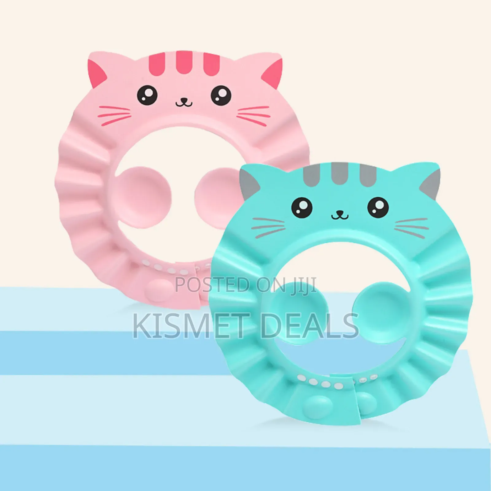 *Cute Cartoon Adjustable Baby Shower Hat Shampoo Cap Waterproof