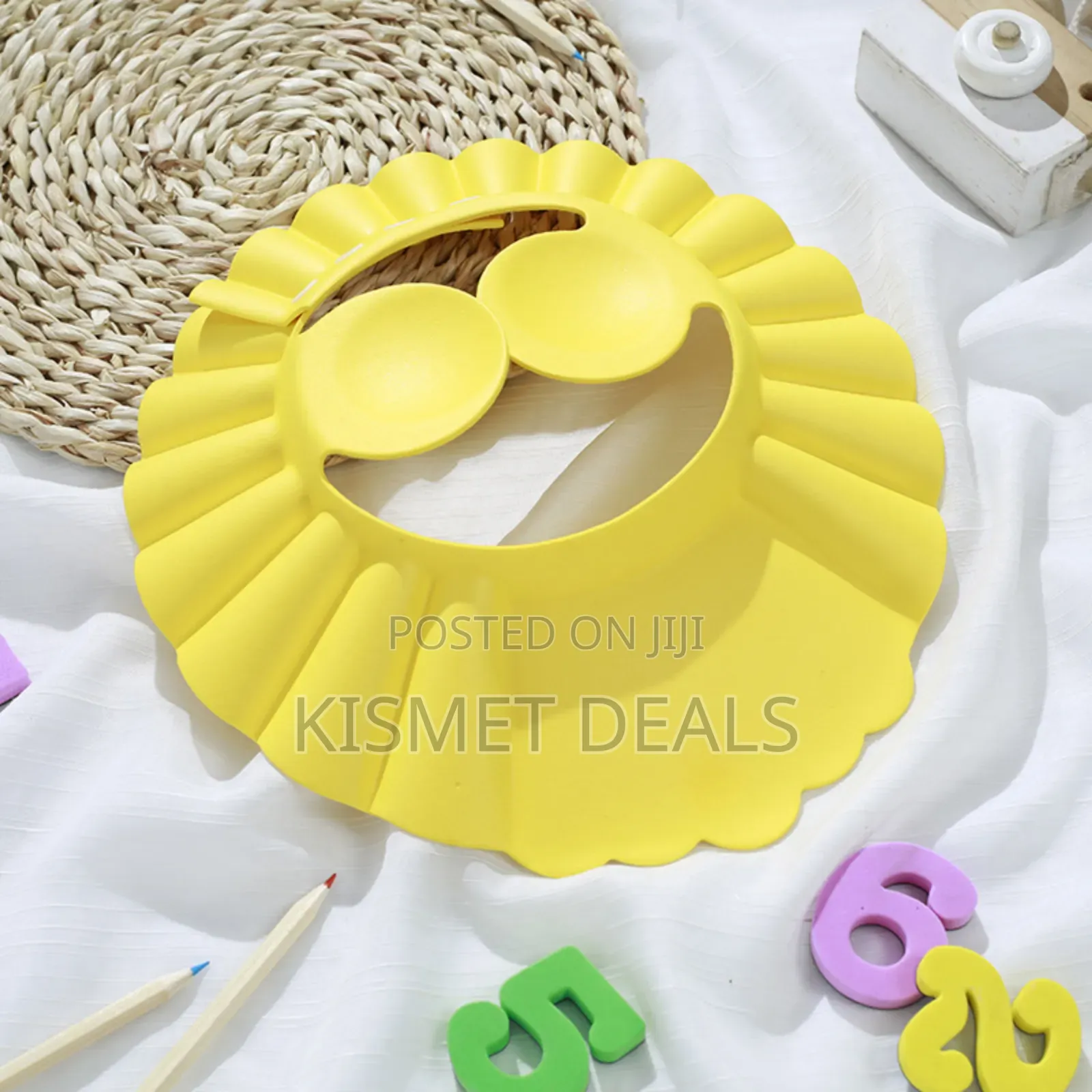 *Cute Cartoon Adjustable Baby Shower Hat Shampoo Cap Waterproof