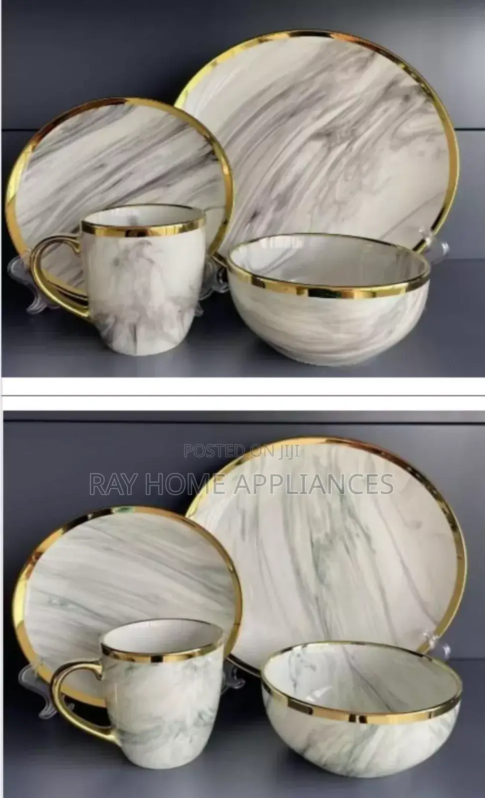 24pcs Marble Dinnerset.10.5 Plate.6pc,8"Plate.6pc,5"Bowl.6pcs,Mug.6pcs