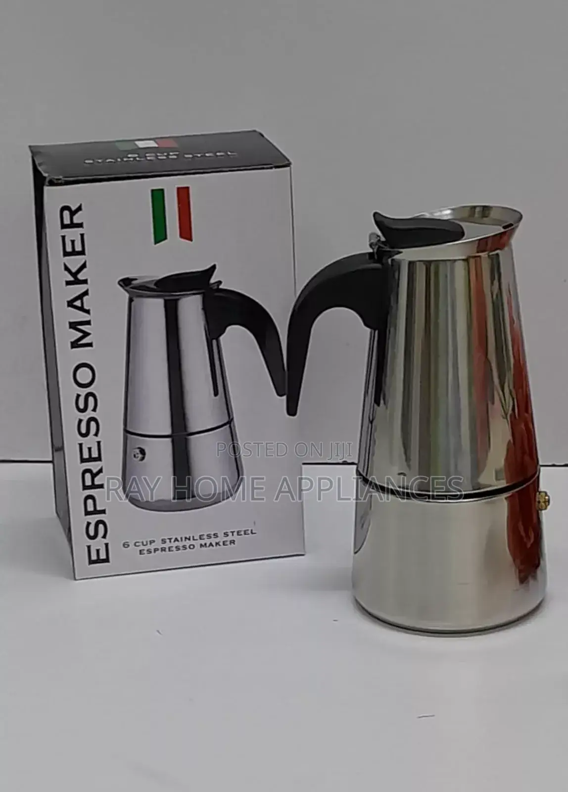 600ml Stainless Steel Coffee Italian Pot Espresso Coffee Maker 6cups
