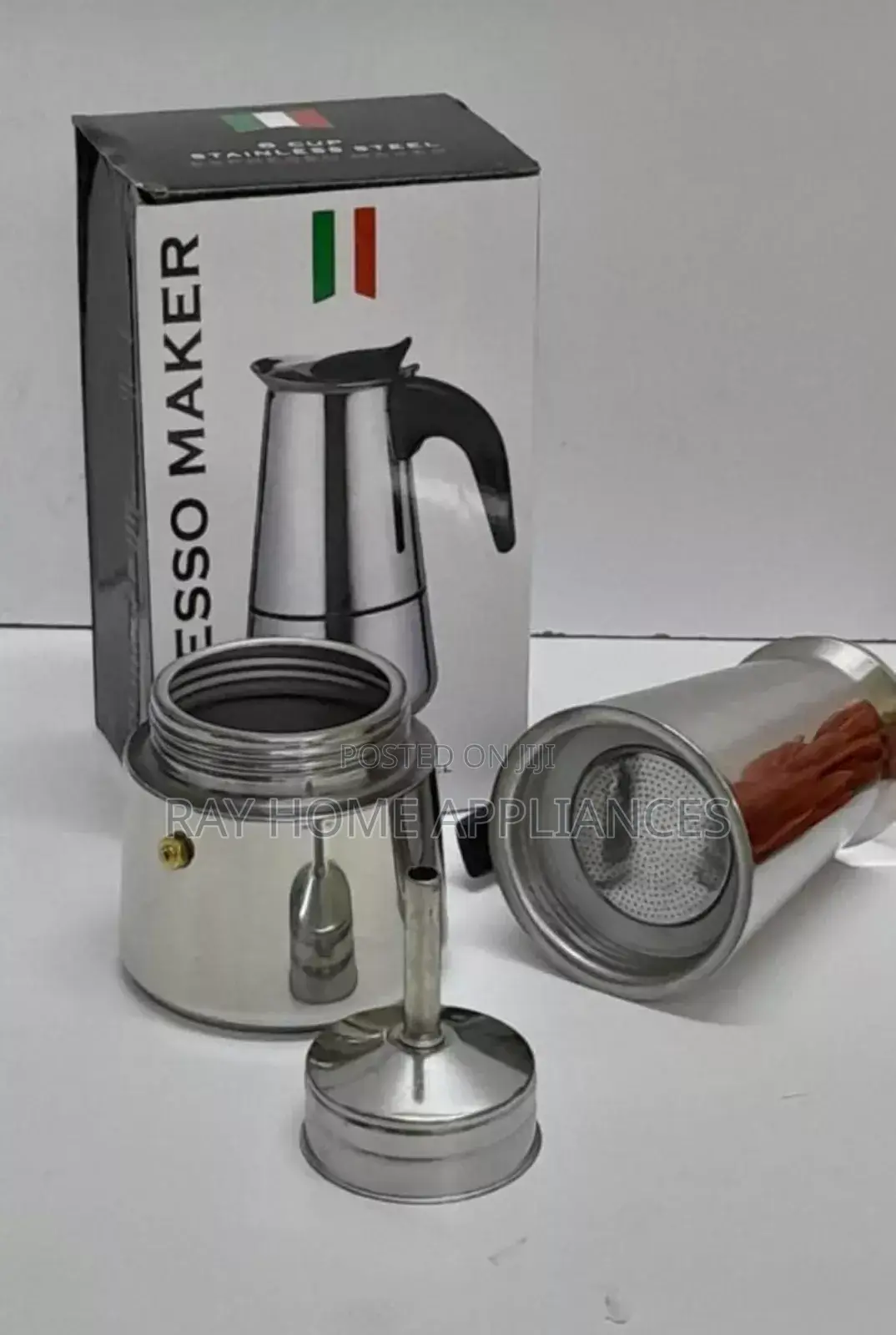 600ml Stainless Steel Coffee Italian Pot Espresso Coffee Maker 6cups