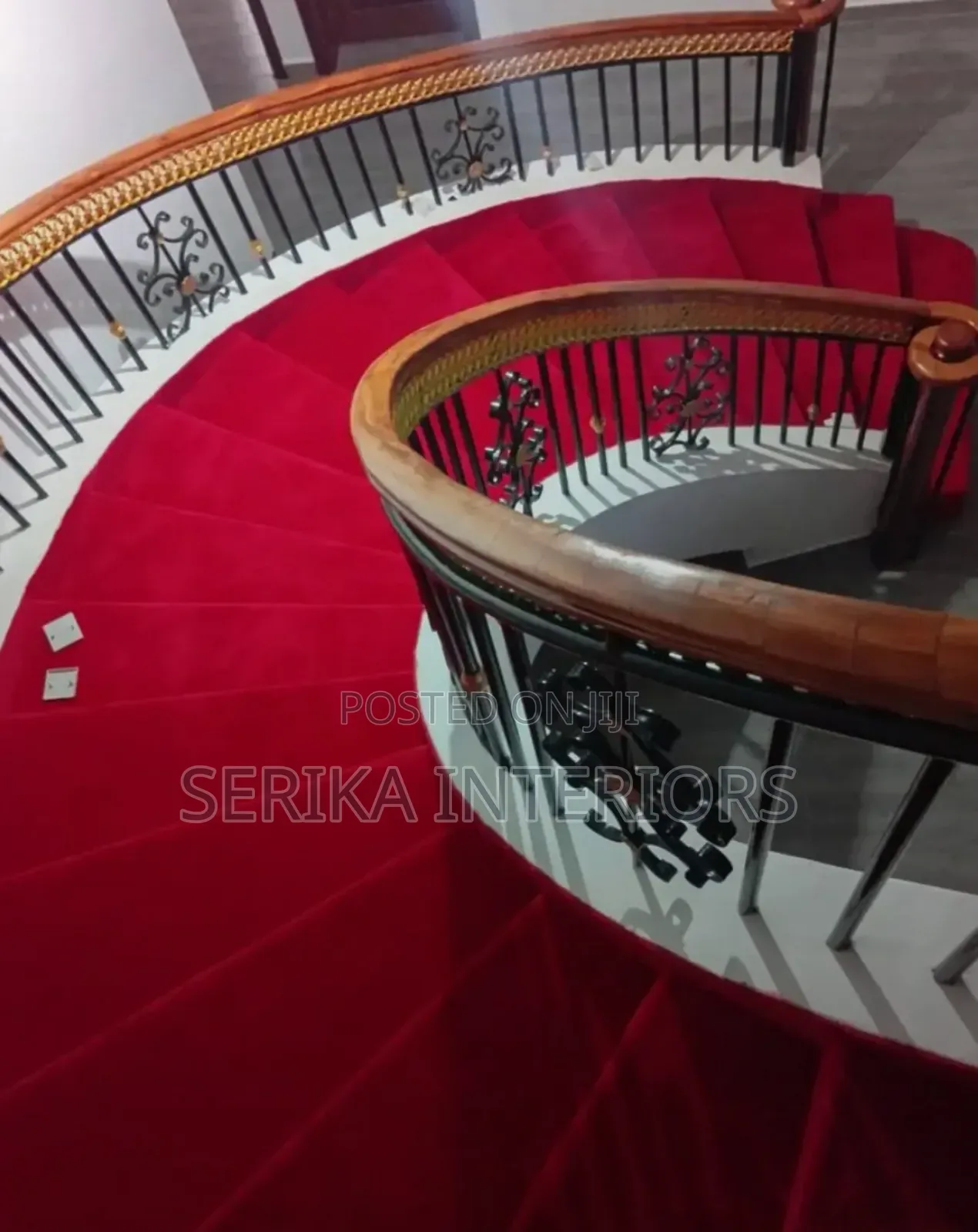 Round Staircase Wall to Wall Carpet Environmental Friendly Justice